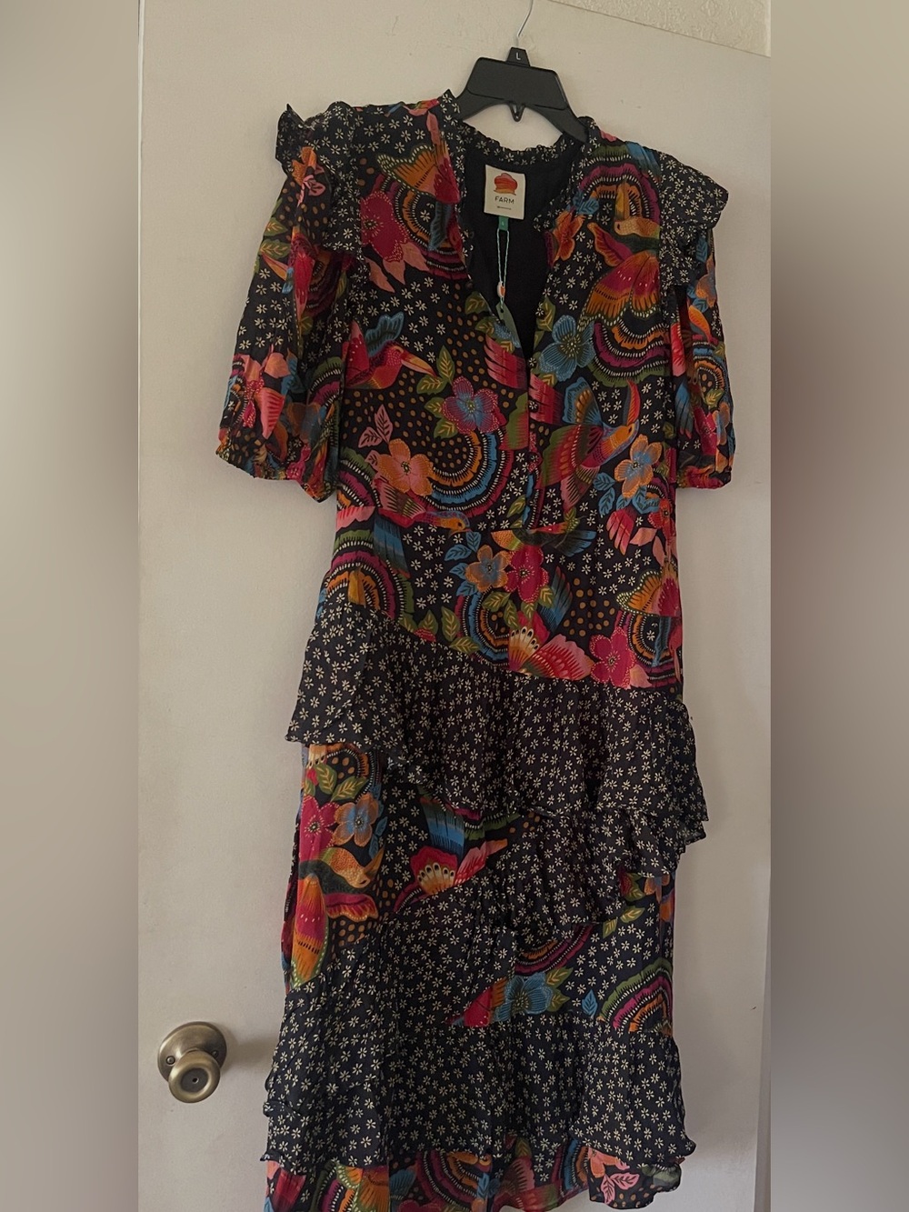 New With Tags gorgeous Farm Rio Toucanfly Midi Dress